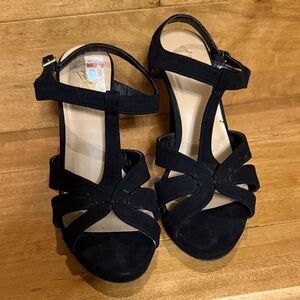 Thalia Sodi Black Strappy Heels